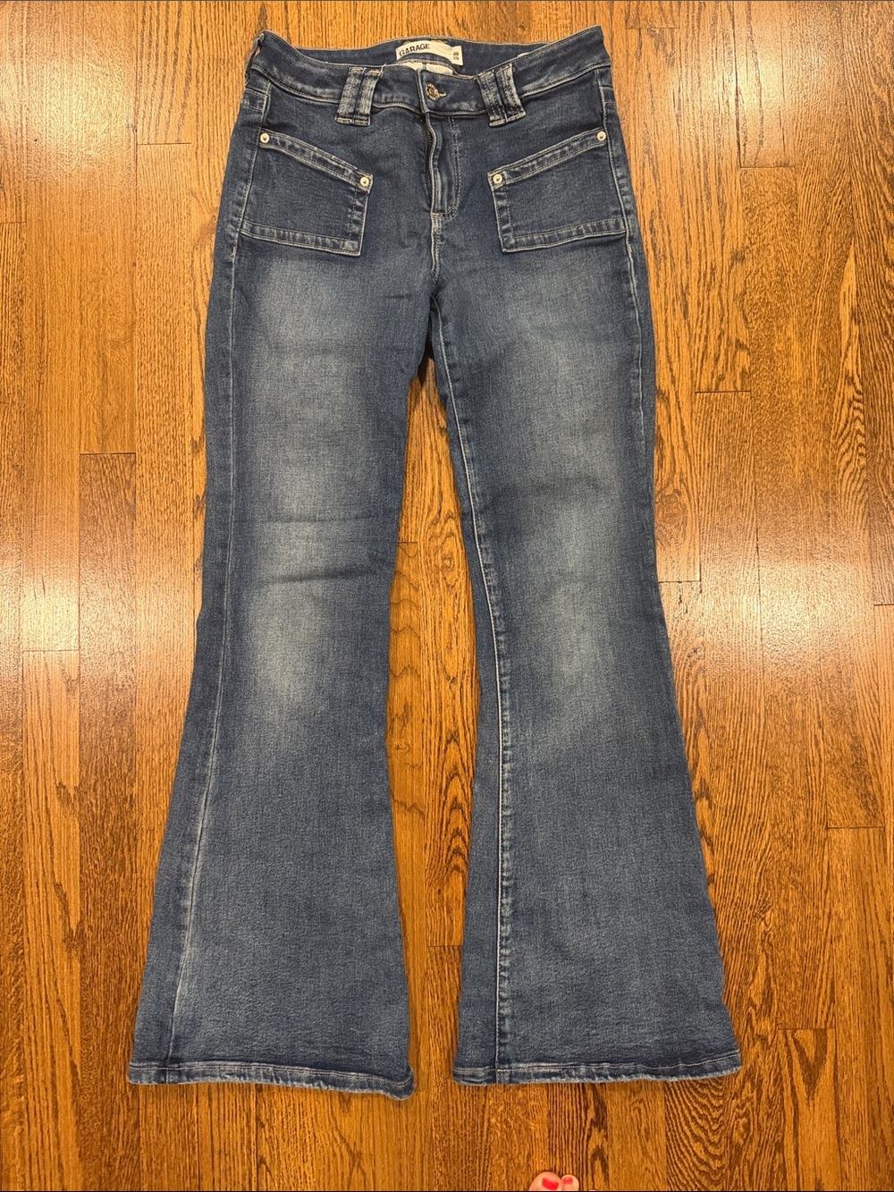 Garage low rise flair Jeans medium wash vintage style size 29